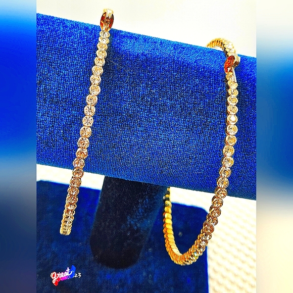 3mm Rhinestone Hoops - Picture 4 of 9